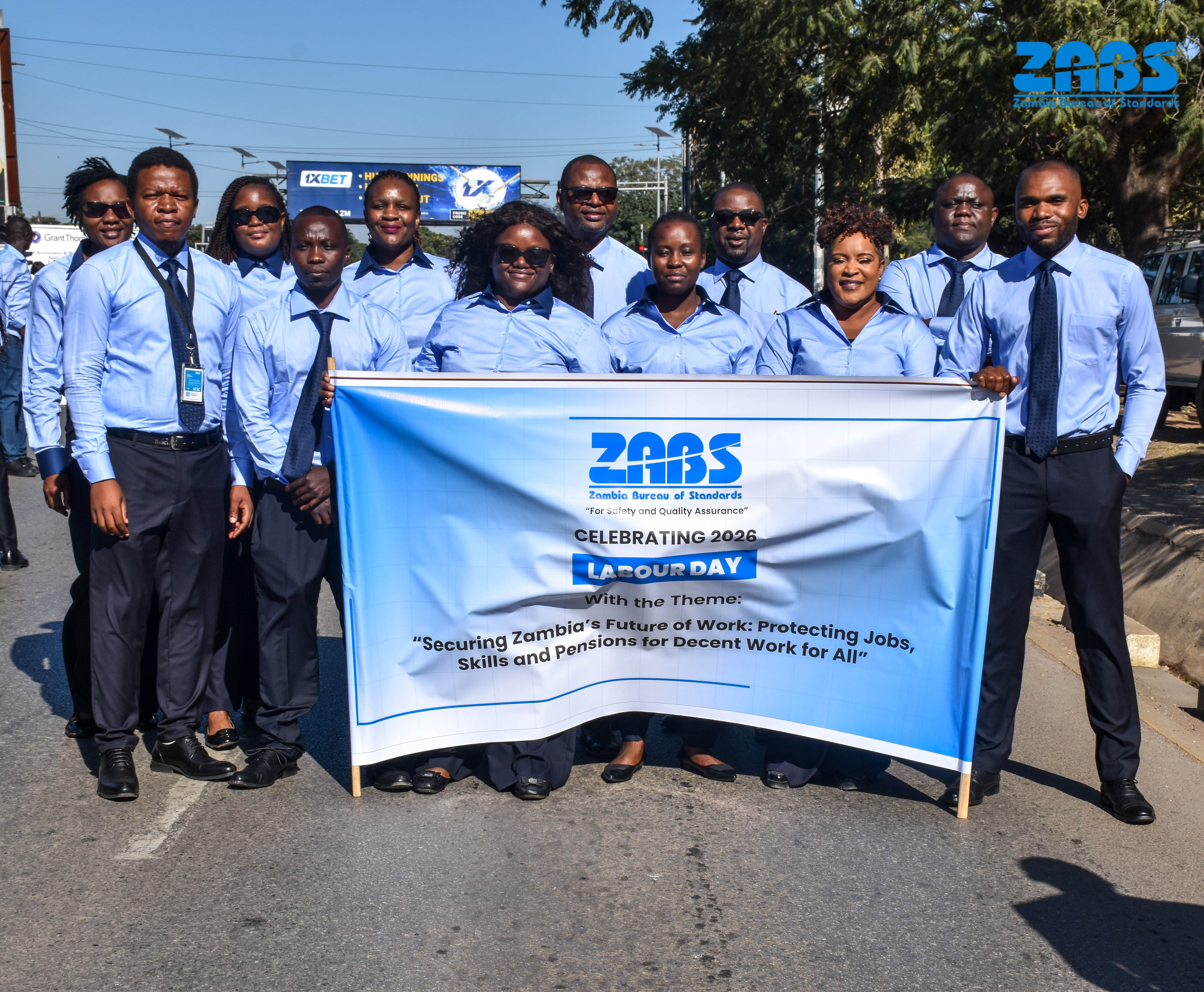 ZABS staff participating in the 2026 Labour Day celebrations.